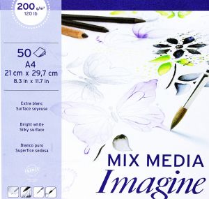 Blok Mix Media Imagine Canson A4 200g/m 50 ark